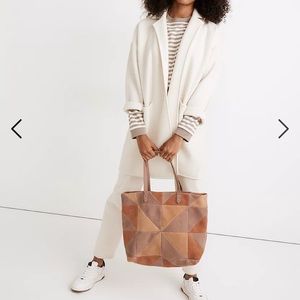 Madewell Large Transport Tote Bag Nubuck Patchwork